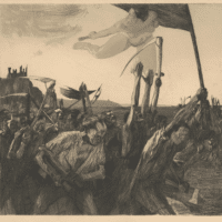 "Uprising", an 1871 etching by Käthe Kollwitz depicting the peasant revolt SOURCE: Käthe Kollwitz Museum